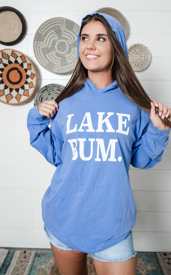 Light Weight Lake Bum Hoodie - Blue