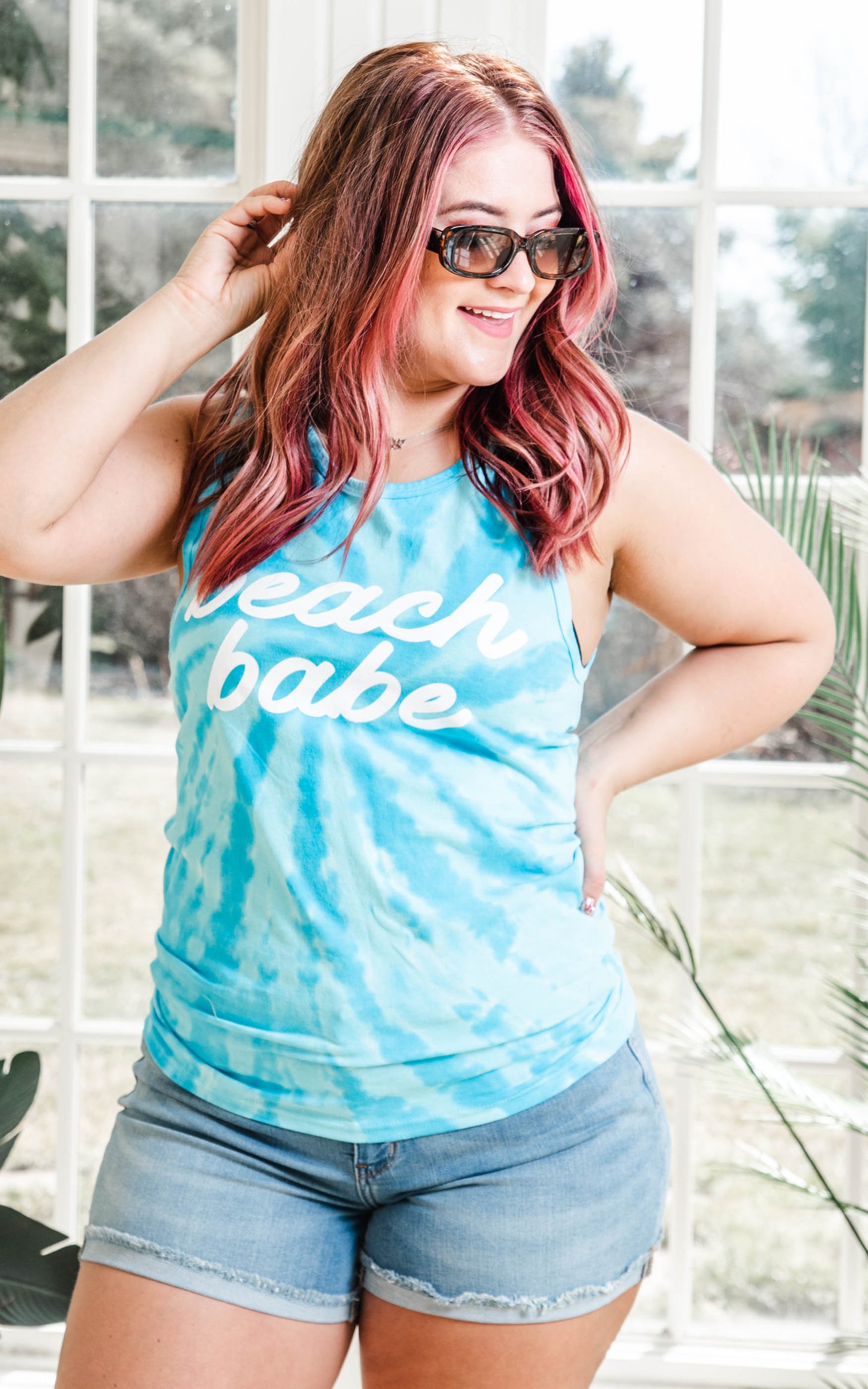 beach babe tie dye tank 