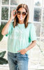 Just Beachy T-shirt - Mint - BAD HABIT BOUTIQUE 