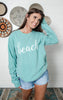 Beach Long Sleeve Top- Dusty Teal