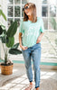 Just Beachy T-shirt - Mint - BAD HABIT BOUTIQUE 