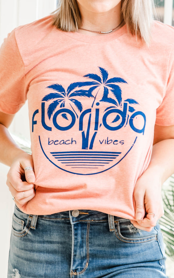 Florida Beach Vibes T-shirt - BAD HABIT BOUTIQUE 