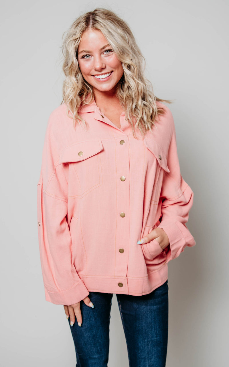 spring dusty coral jacket 