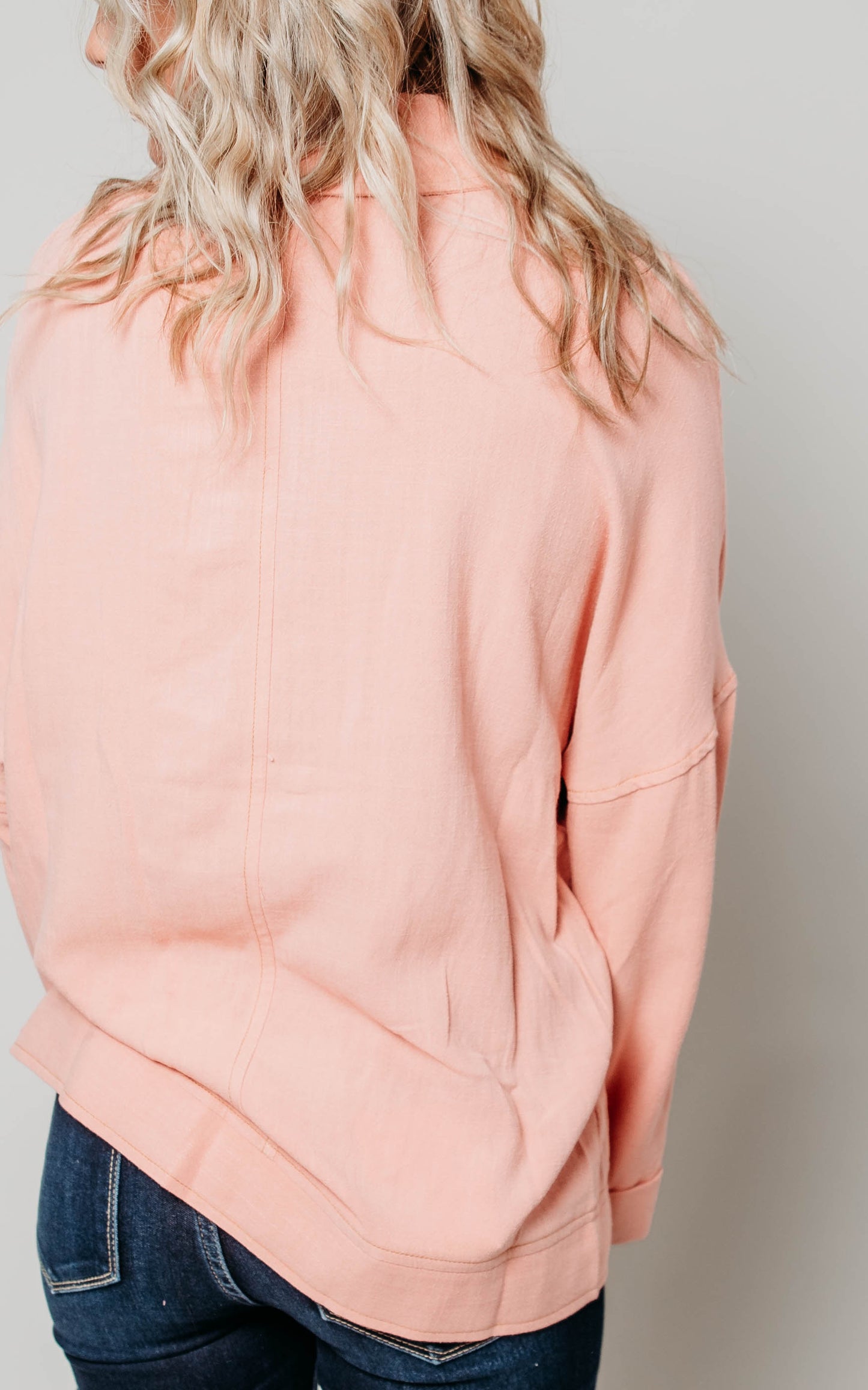 Dusty Coral Button Up Jacket - Final Sale