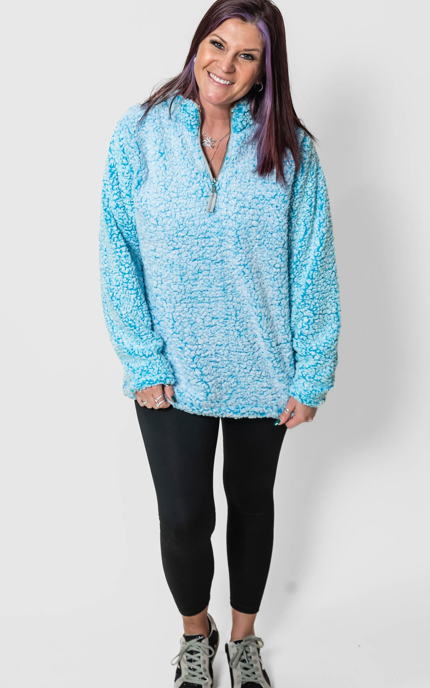 Sapphire Epic Sherpa Quarter-Zip Pullover