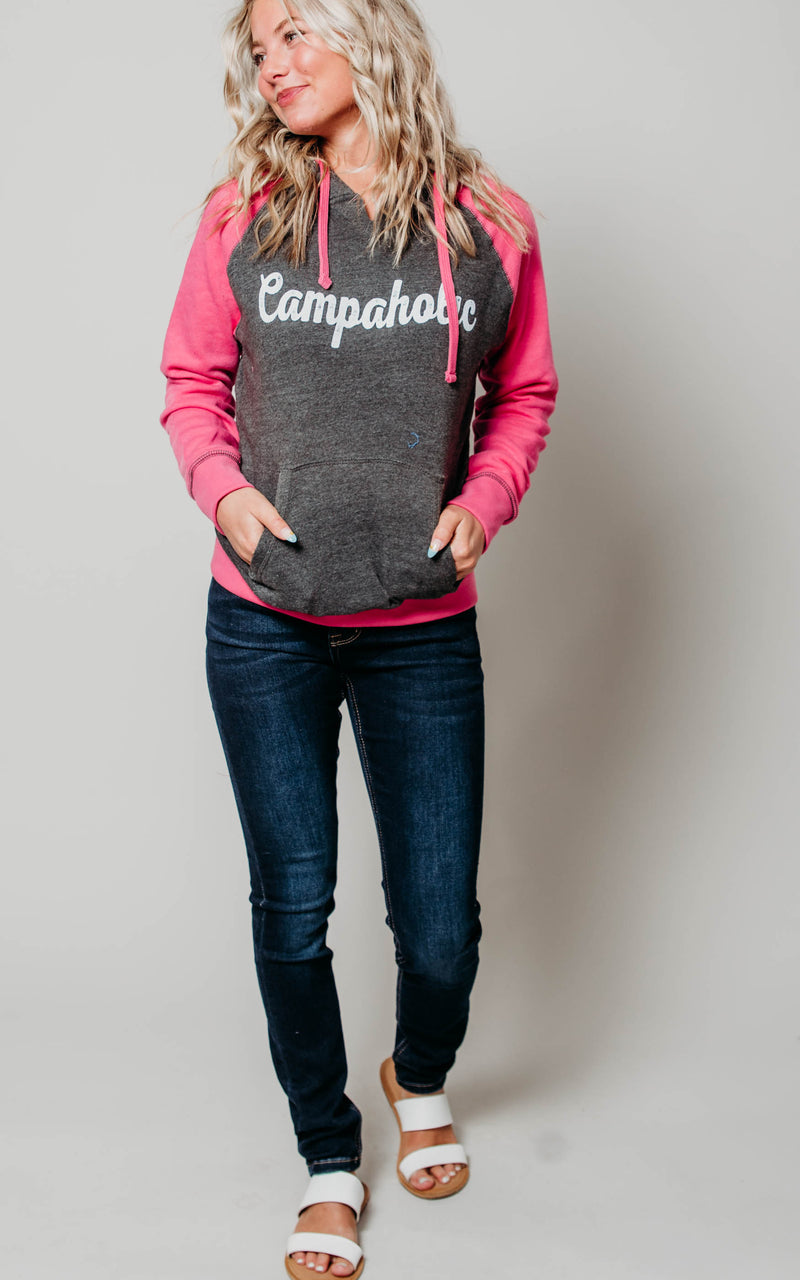 hot pink campaholic sweatshirt 