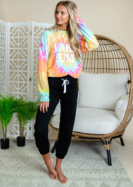  Tie Dye Lake Bum Long Sleeve Top, CLOTHING, BAD HABIT APPAREL, BAD HABIT BOUTIQUE 