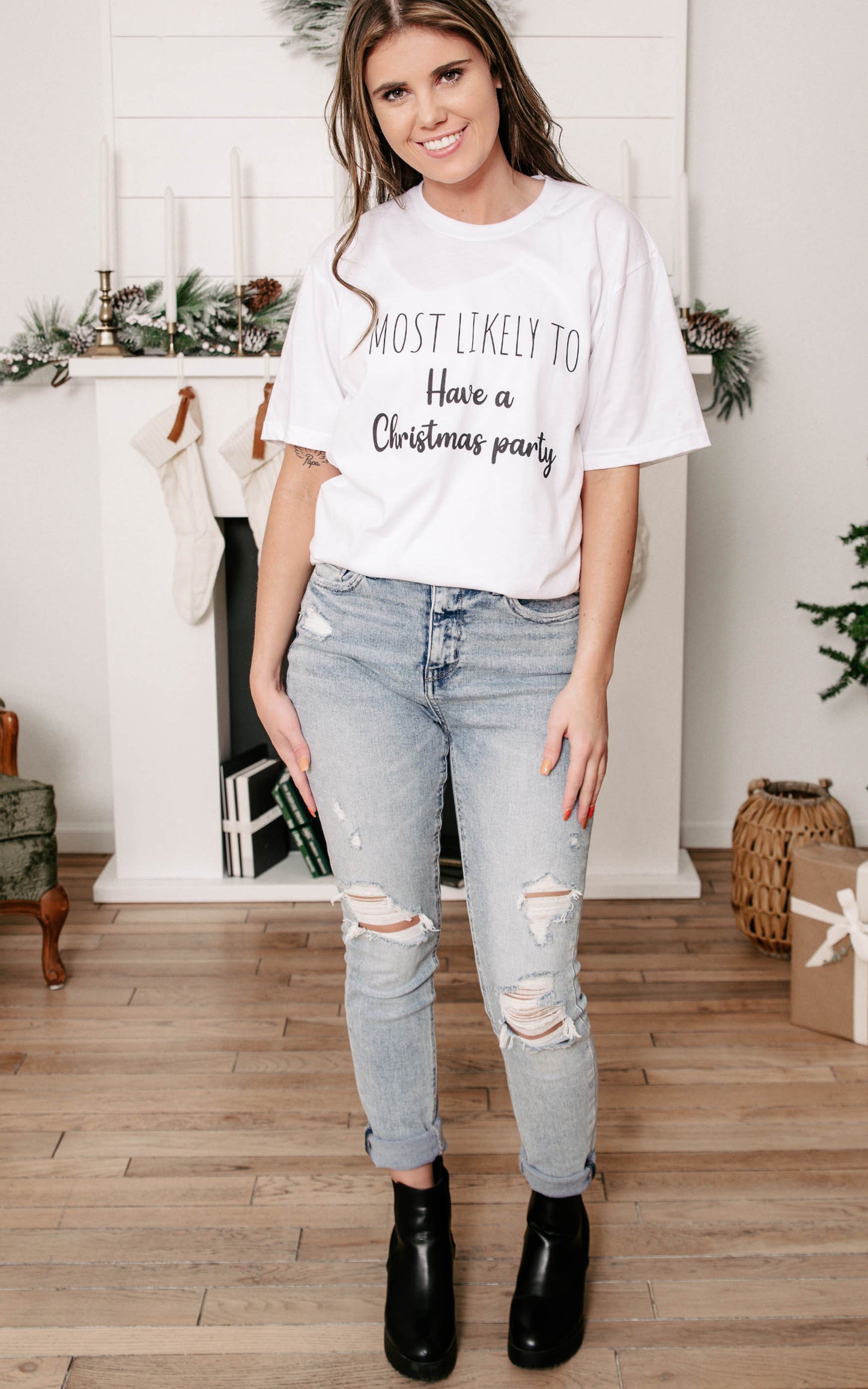 Most Likely to Have a Christmas Party T-shirt** - Final Sale