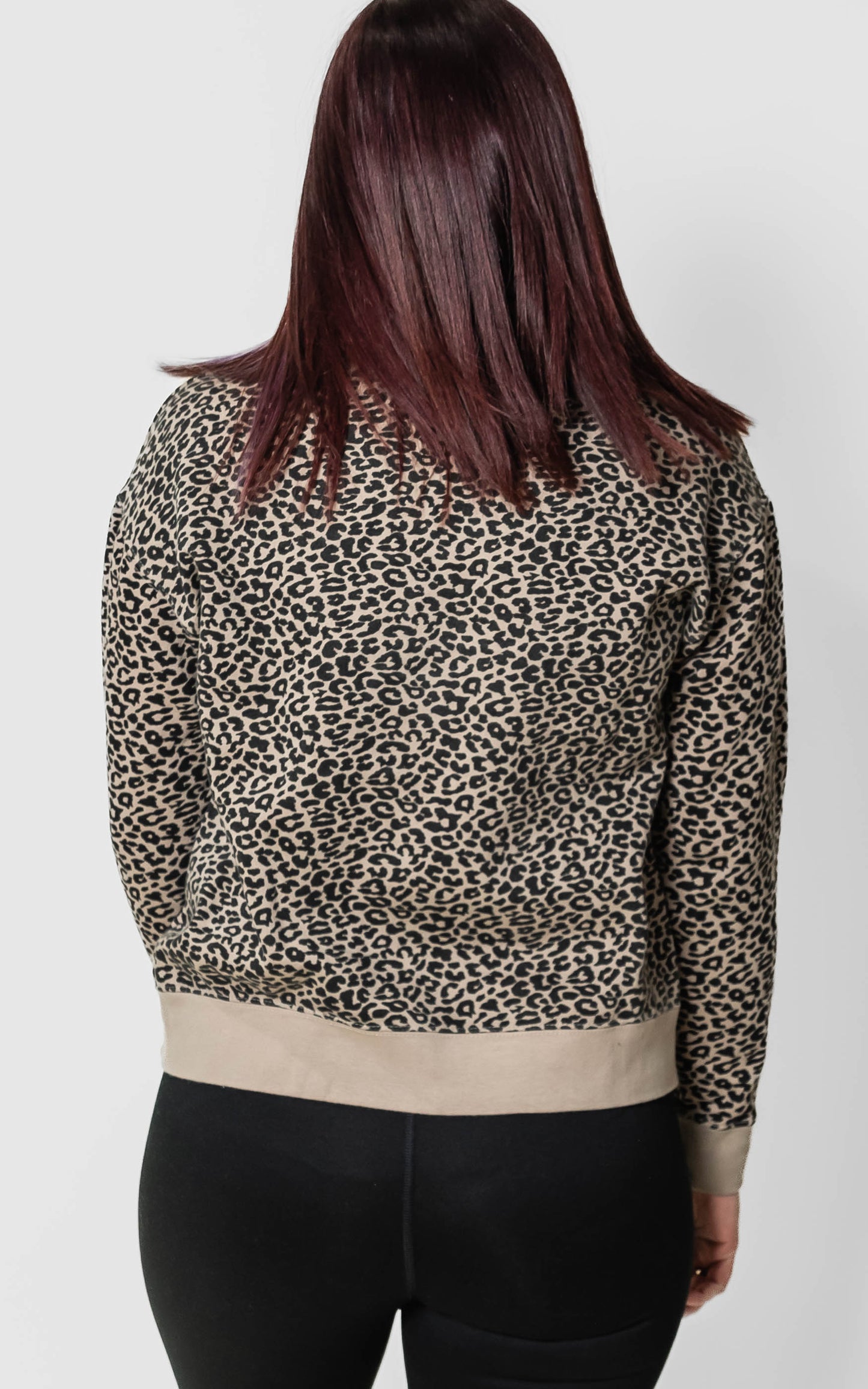 1/2 Mock Neck Cheetah Pullover