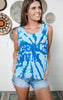 BEACH BUM TIE DYE ROYAL TANK