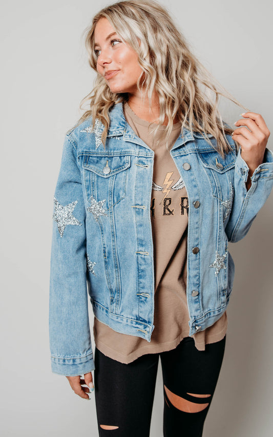 rhinestone jean jacket 