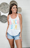 Rainbow Beach Bum Slouchy Tank Top 