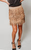 sequin fringe skirt