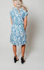 blue ditsy floral dress