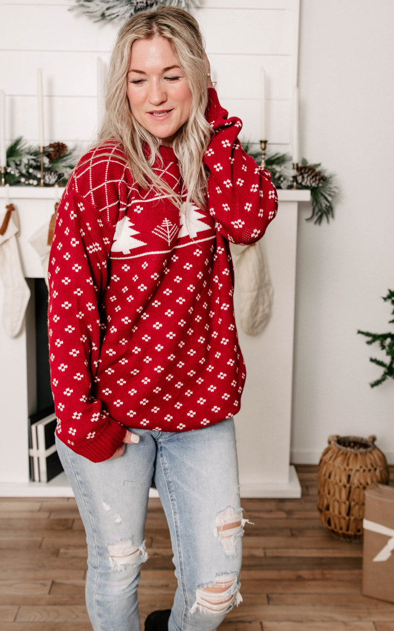 Christmas Tree Sweater Tunic - Final Sale