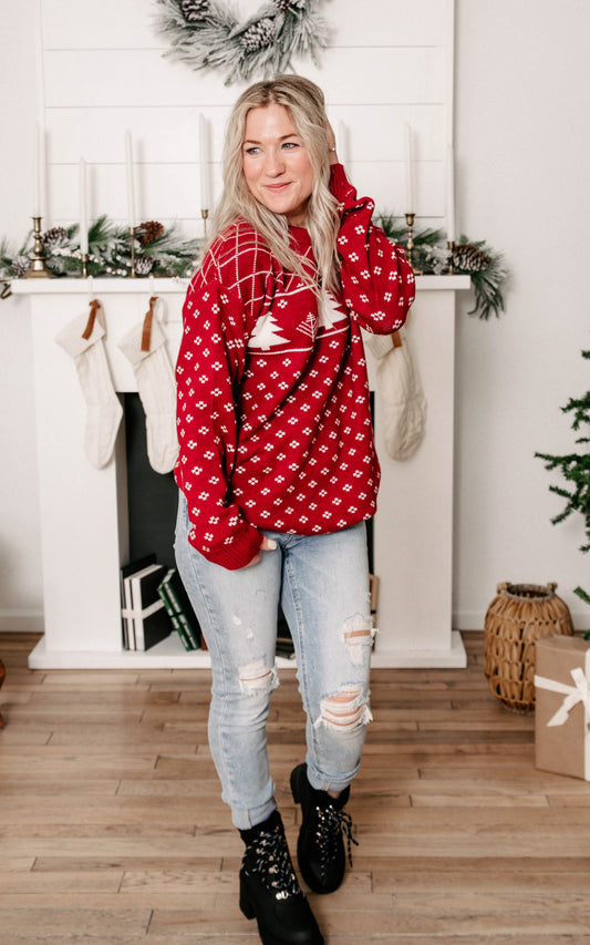 Christmas Tree Sweater Tunic - Final Sale