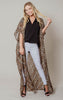 leopard print chiffon maxi cover up 