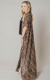 leopard duster kimono 