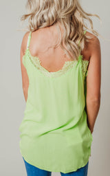 Lime Life Lace Cami Tank Top - Final Sale*