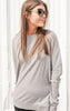 Mono B. Waffle Ribbed Roundneck Pullover - ONESIZE AND PLUS ONLY