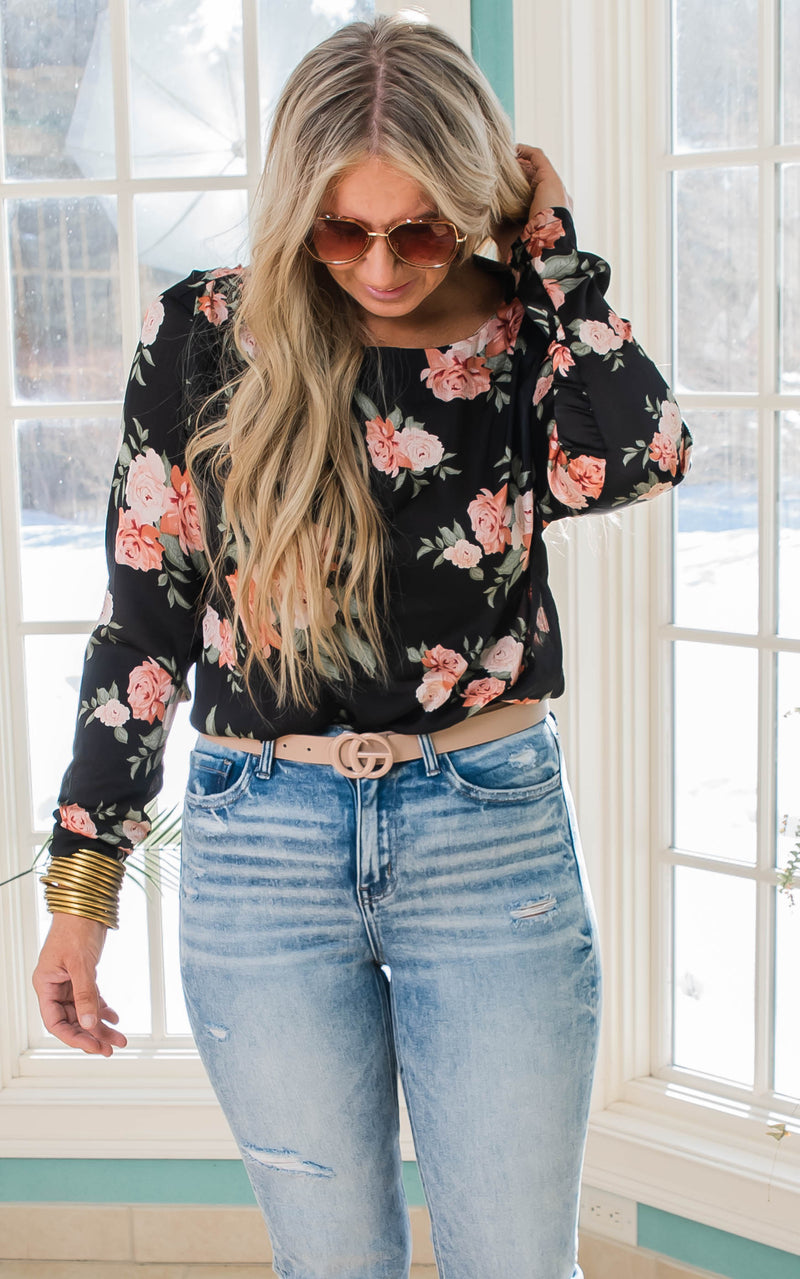 Rounded Floral Bodysuit