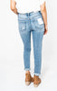  High Rise Button Up Crop Skinny Jean}, CLOTHING, VERVET, BAD HABIT BOUTIQUE 