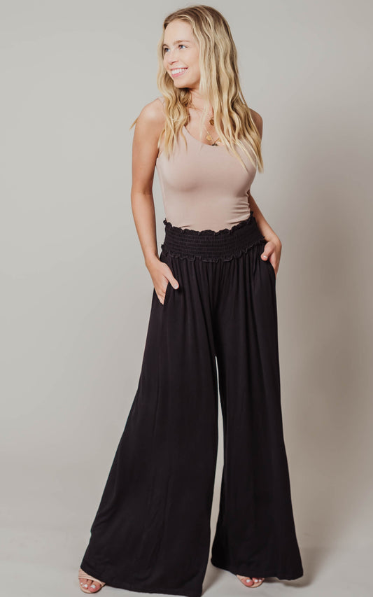 black smock pants