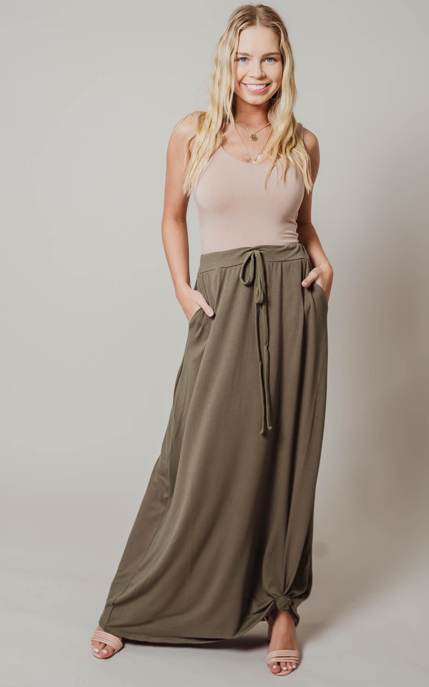 olive maxi skirt 