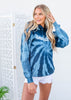  BEACHAHOLIC TIE DYE HOODIE - NAVY, CLOTHING, PORT & COMPANY, BAD HABIT BOUTIQUE 