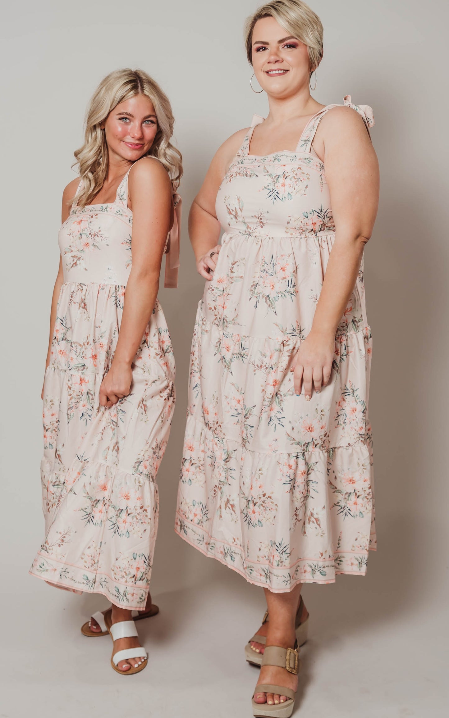 Pink Floral Tiered Dress- Final Sale*