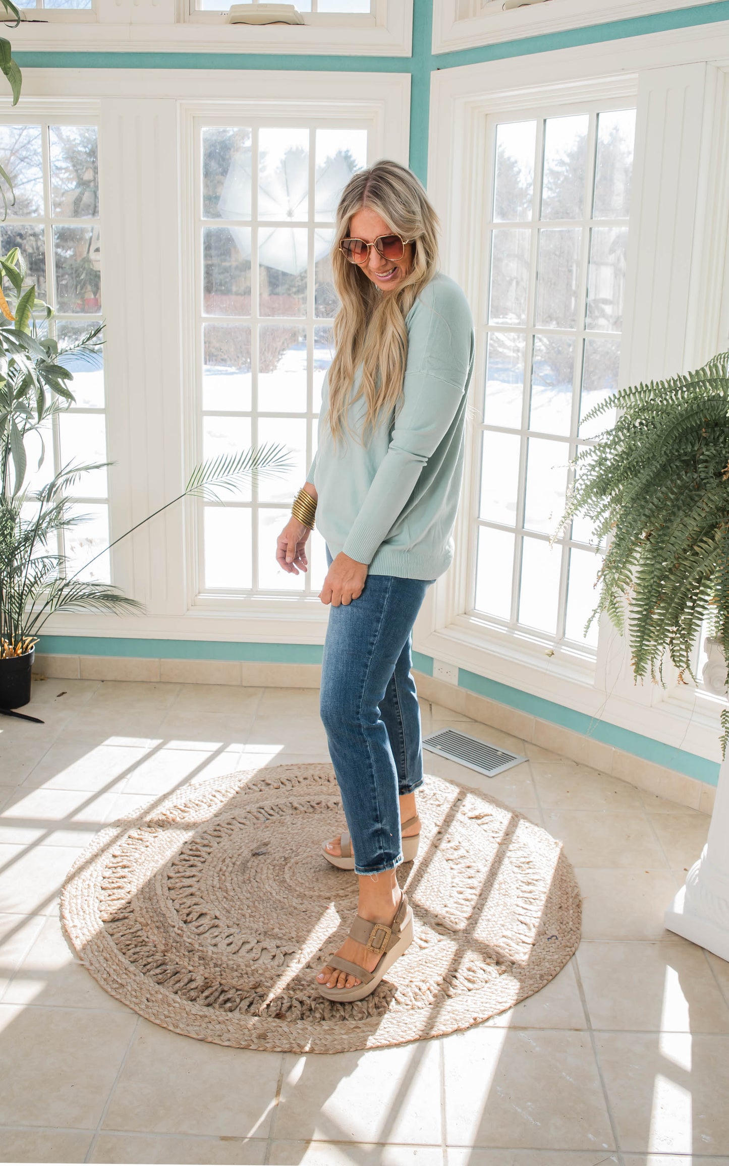 Dusty Mint Zenana Dreamer sweaters