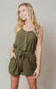 olive tank short romper 