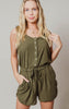 ribbed olive romper 