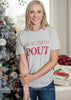 You Better Not Pout- Gray Tee - BAD HABIT BOUTIQUE 