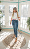 Judy Blue Skinny Released Hem and Side Slit Denim Jeans - Final Sale