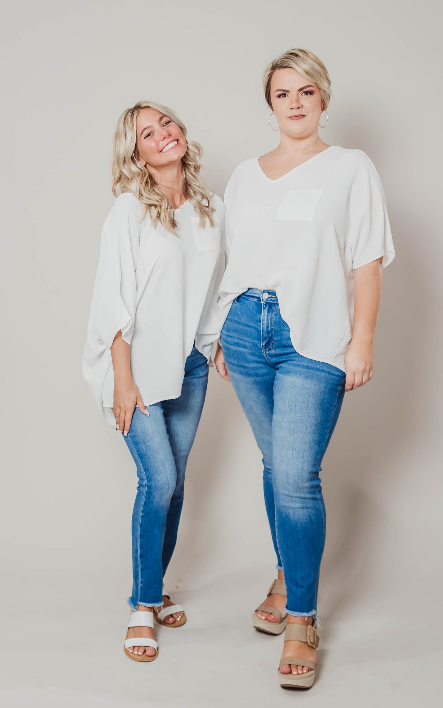 white oversized blouse 