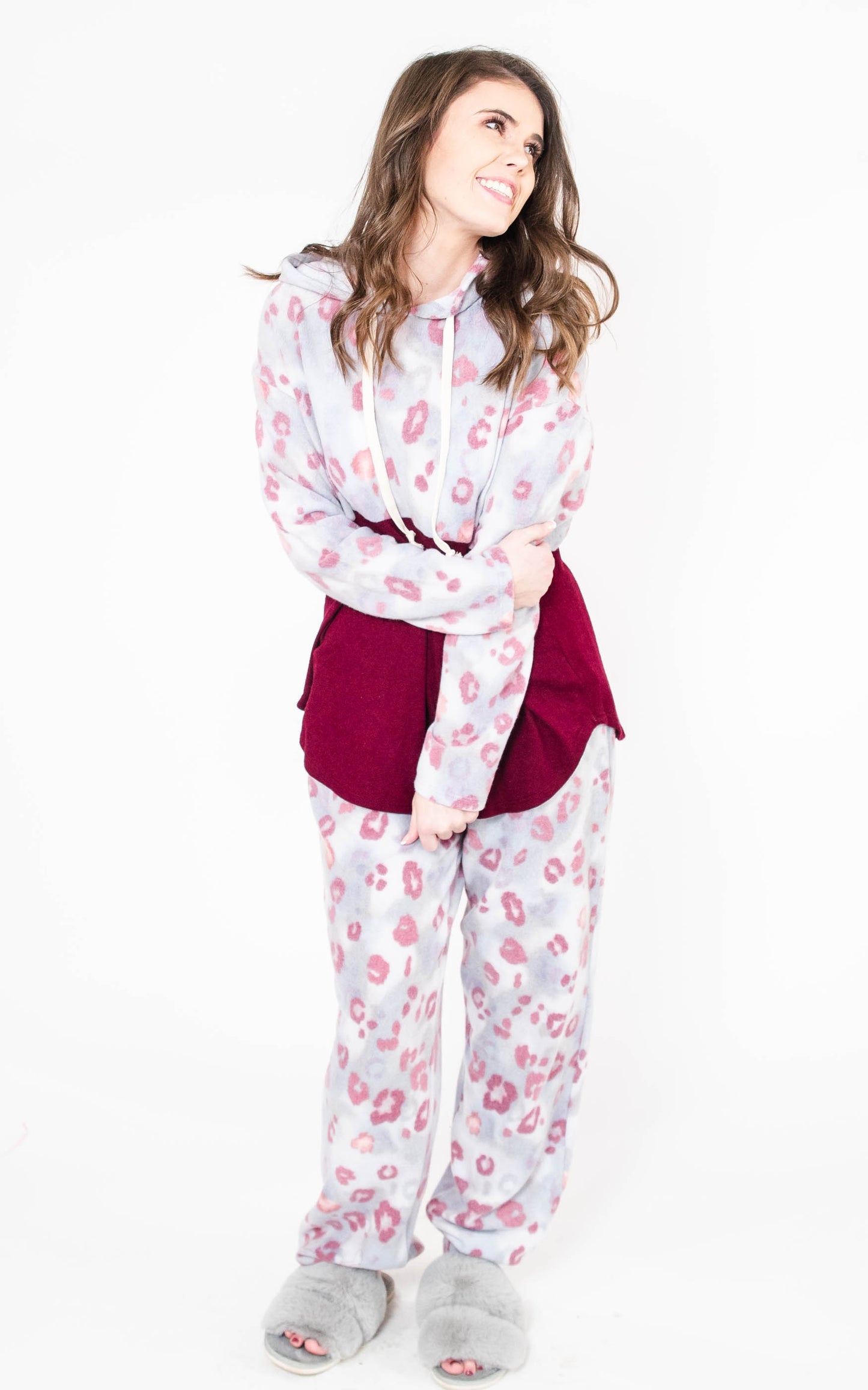  Magenta Floral Jogger Set - Honey Me, CLOTHING, Honey Me, BAD HABIT BOUTIQUE 