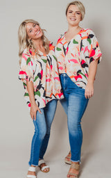 abstract floral blouse 