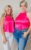 fuschia crop top