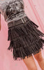 black fringe skirt 