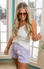 Judy Blue High Waist Lavender Cargo Denim Shorts