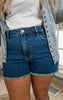 Judy Blue HW Vintage Wash Cutoff Denim Shorts