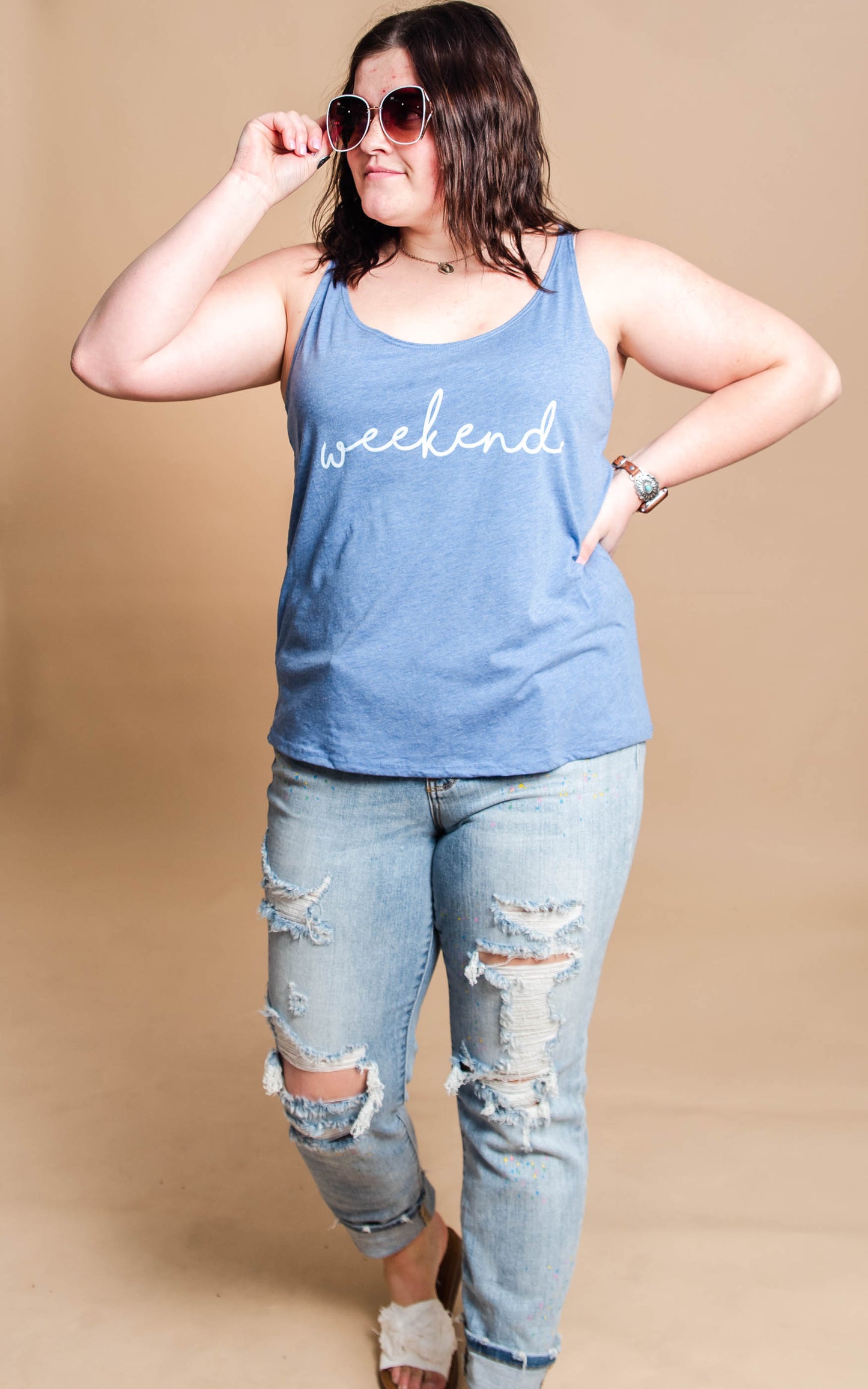 Weekend Slouchy Tank Top - BAD HABIT BOUTIQUE 