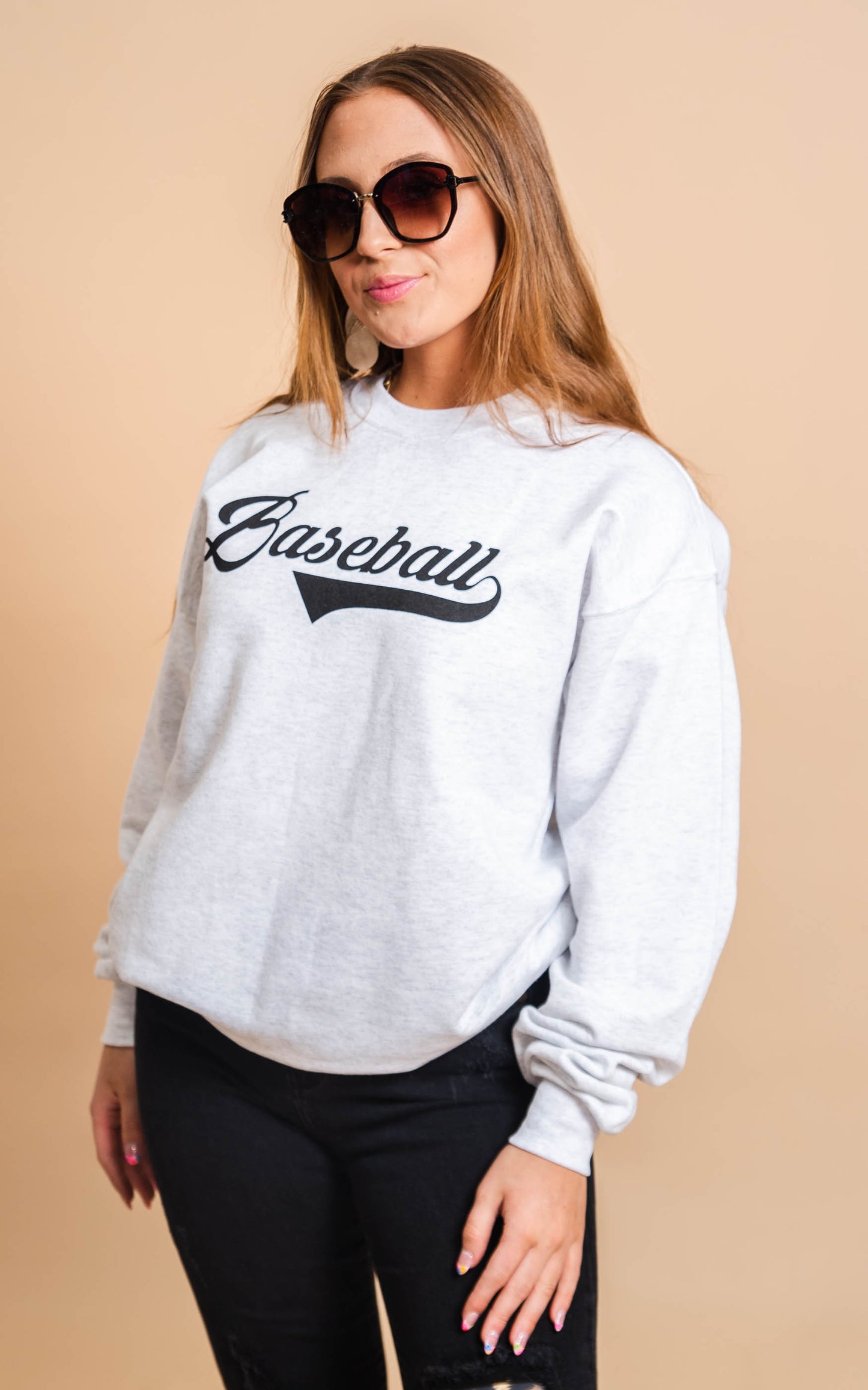 Baseball Sweatshirt - BAD HABIT BOUTIQUE 