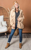 beige sherpa teddy jacket 