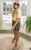 Mid Rise Muted Camo Shorts - YMI