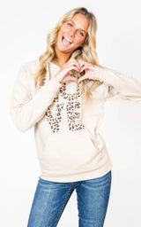  For The Love of Leopard Hoodie - Taupe, CLOTHING, BAD HABIT APPAREL, BAD HABIT BOUTIQUE 