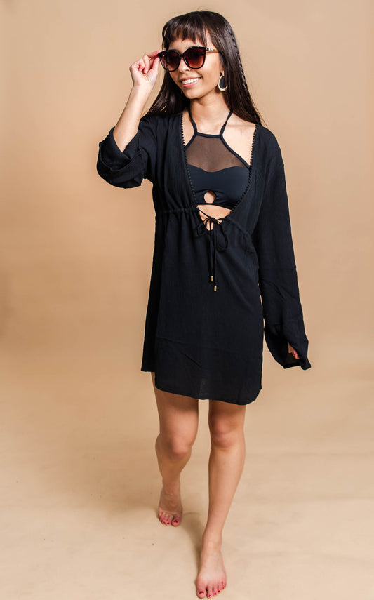 long sleeve swim cover up 