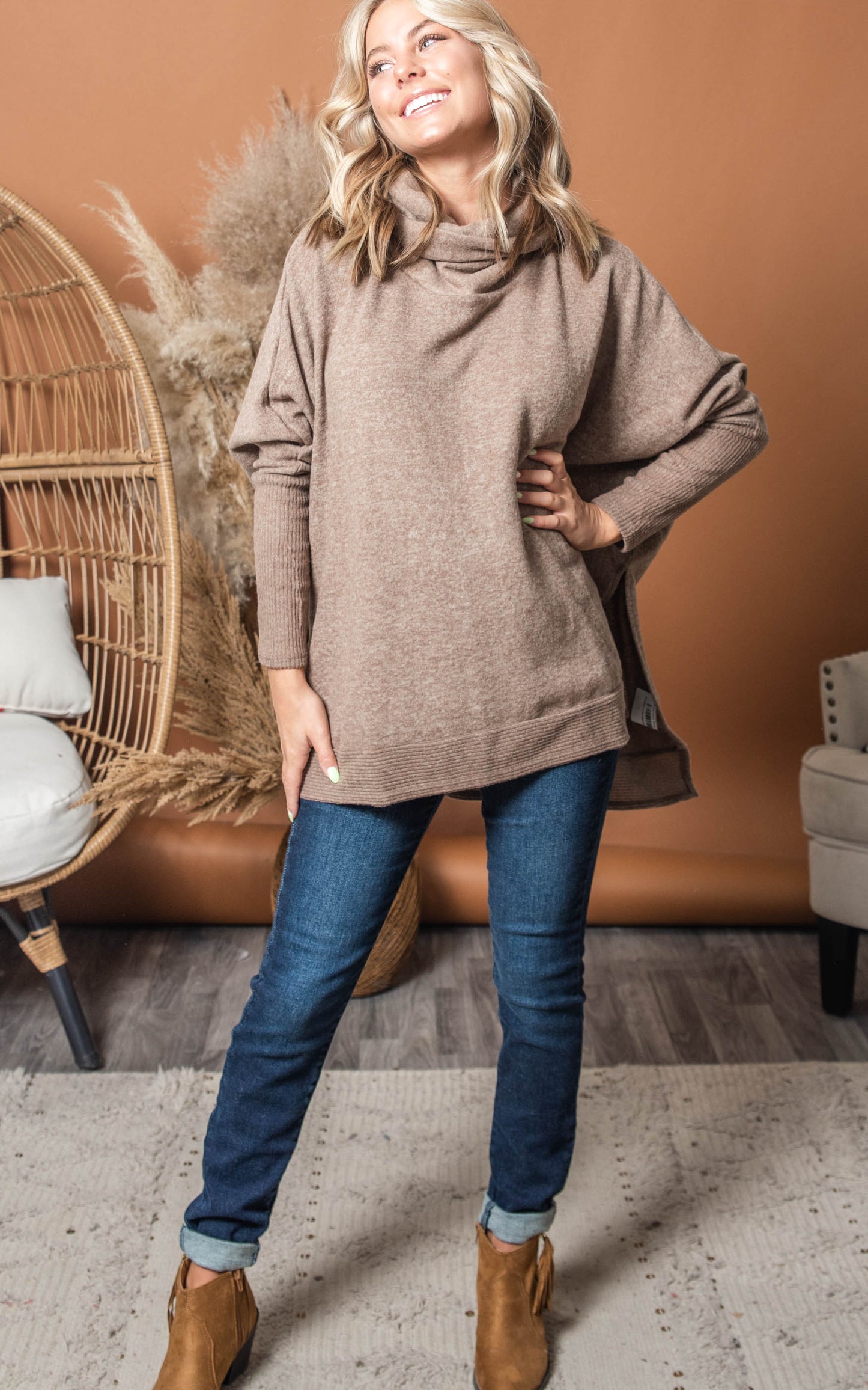 cowl neck tunic 