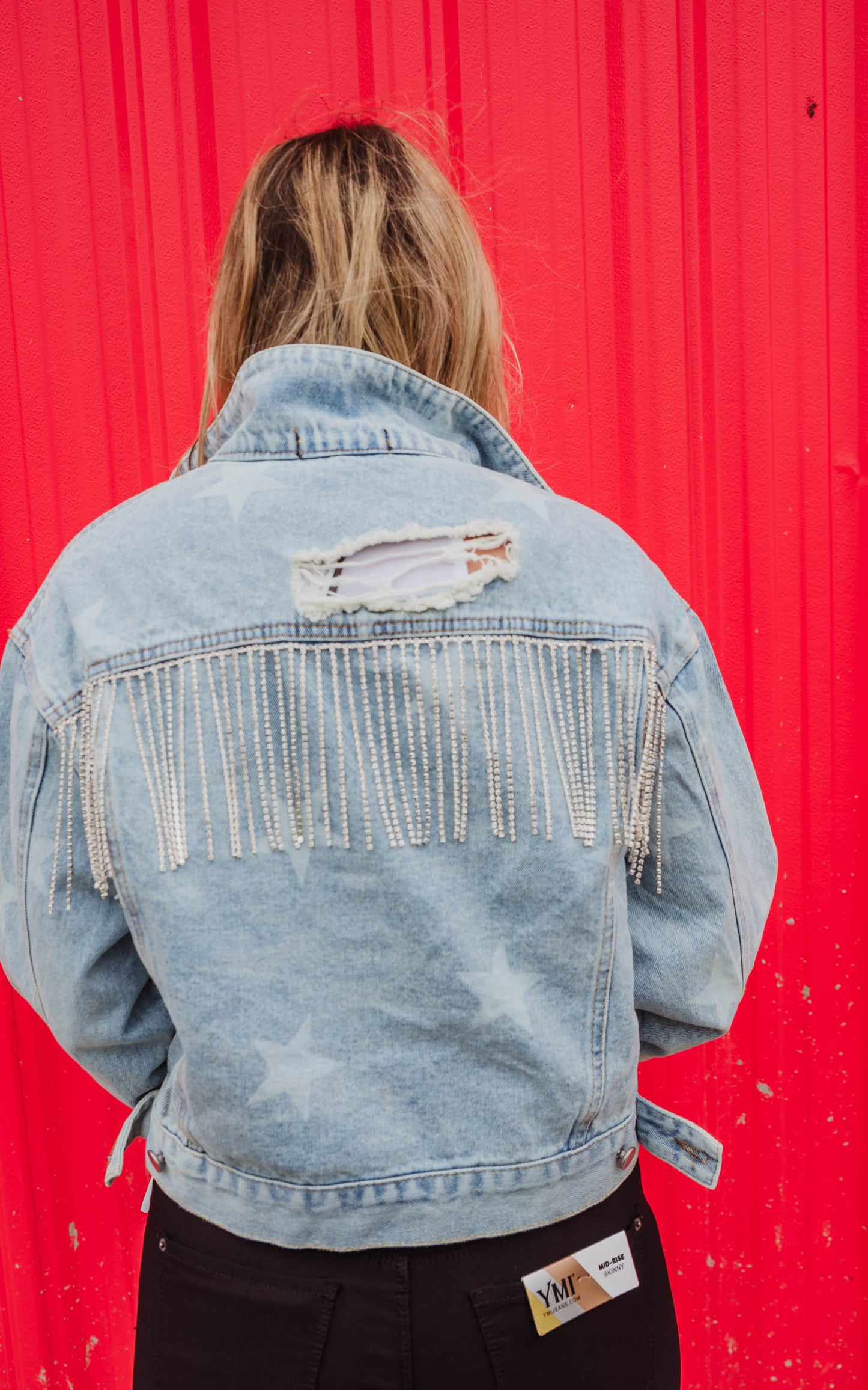 Distressed Star Denim Jacket